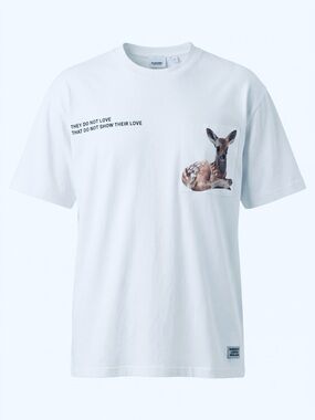 Burberry They Do Not Love Bambi Graphic Shirt - White - Size Oversized S - Mens